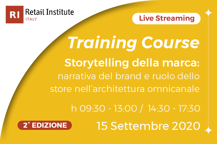 2^ Edizione Training Course Online “Storytelling della marca” – 15/09/2020
