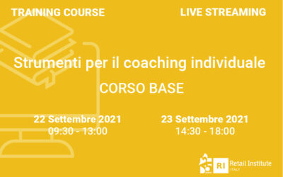 Training Course “Strumenti per il coaching individuale” – BASE – 22 e 23 settembre 2021