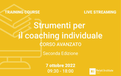 Training Course “Strumenti per il coaching individuale” – AVANZATO – 7 ottobre 2022