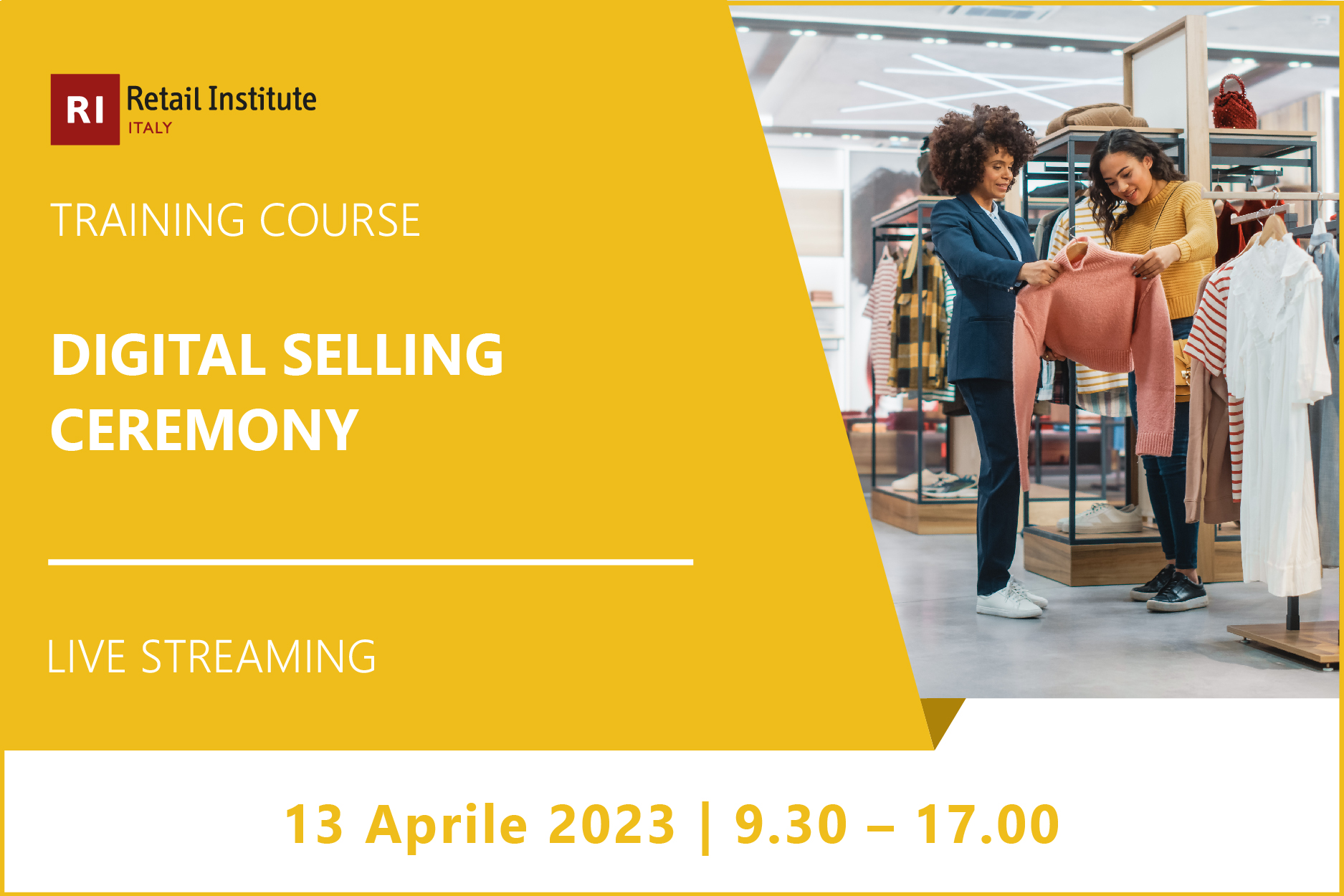 Training Course “Digital Selling Ceremony” – 13 aprile 2023