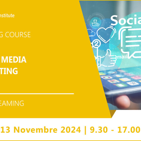 Training Course “Social Media Marketing” – 13 novembre 2024