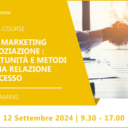 Training Course “Trade Marketing & Negoziazione: opportunità e metodi per una relazione di successo” – 12 settembre 2024