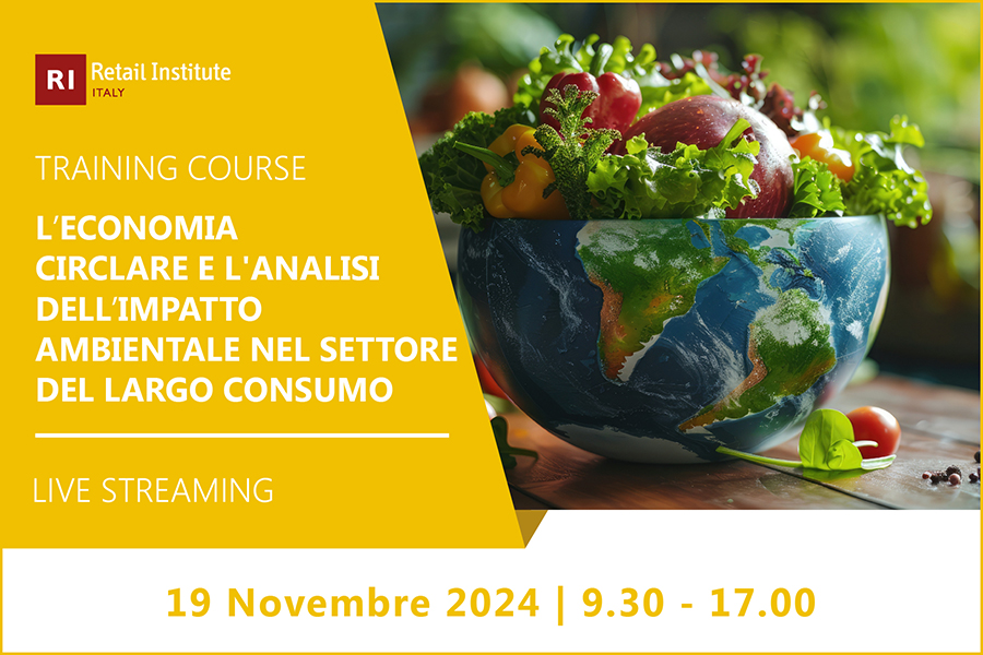 Training Course “L’economia circolare e l’analisi dell’impatto ambientale nel settore del largo consumo” – 19 novembre 2024