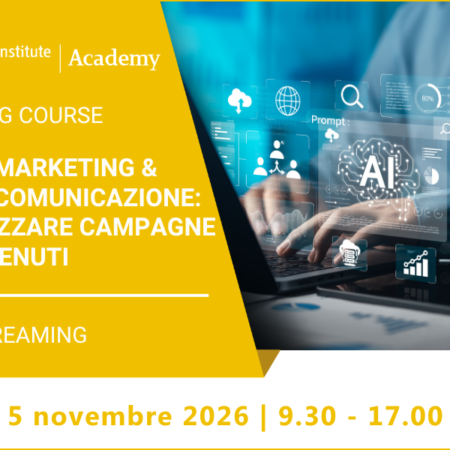 AI nel marketing e comunicazione: ottimizzare campagne e contenuti – 5 novembre 2026