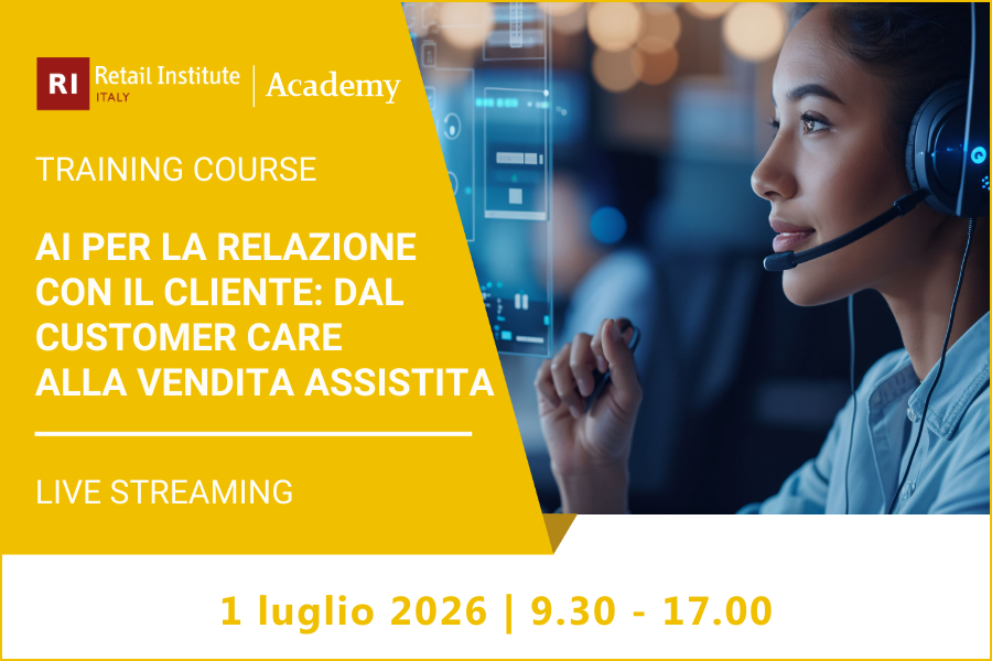 AI per la relazione con il cliente: dal Customer Care alla vendita assistita – 1 luglio 2026