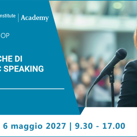 Workshop “Tecniche di Public Speaking” – 6 maggio 2027